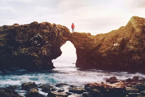man over the rocks
