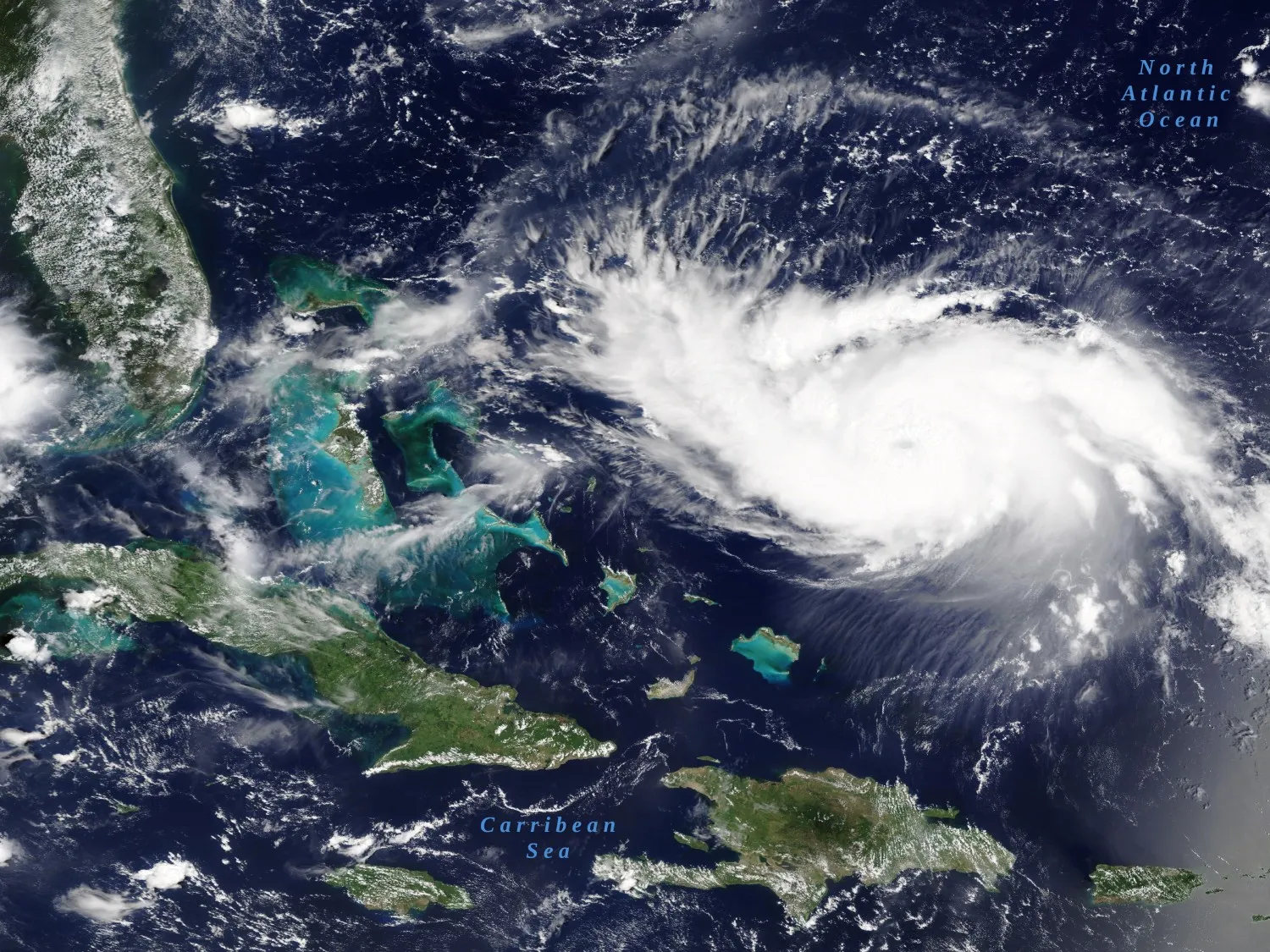 Hurricane Dorian in the Carribean Sea
