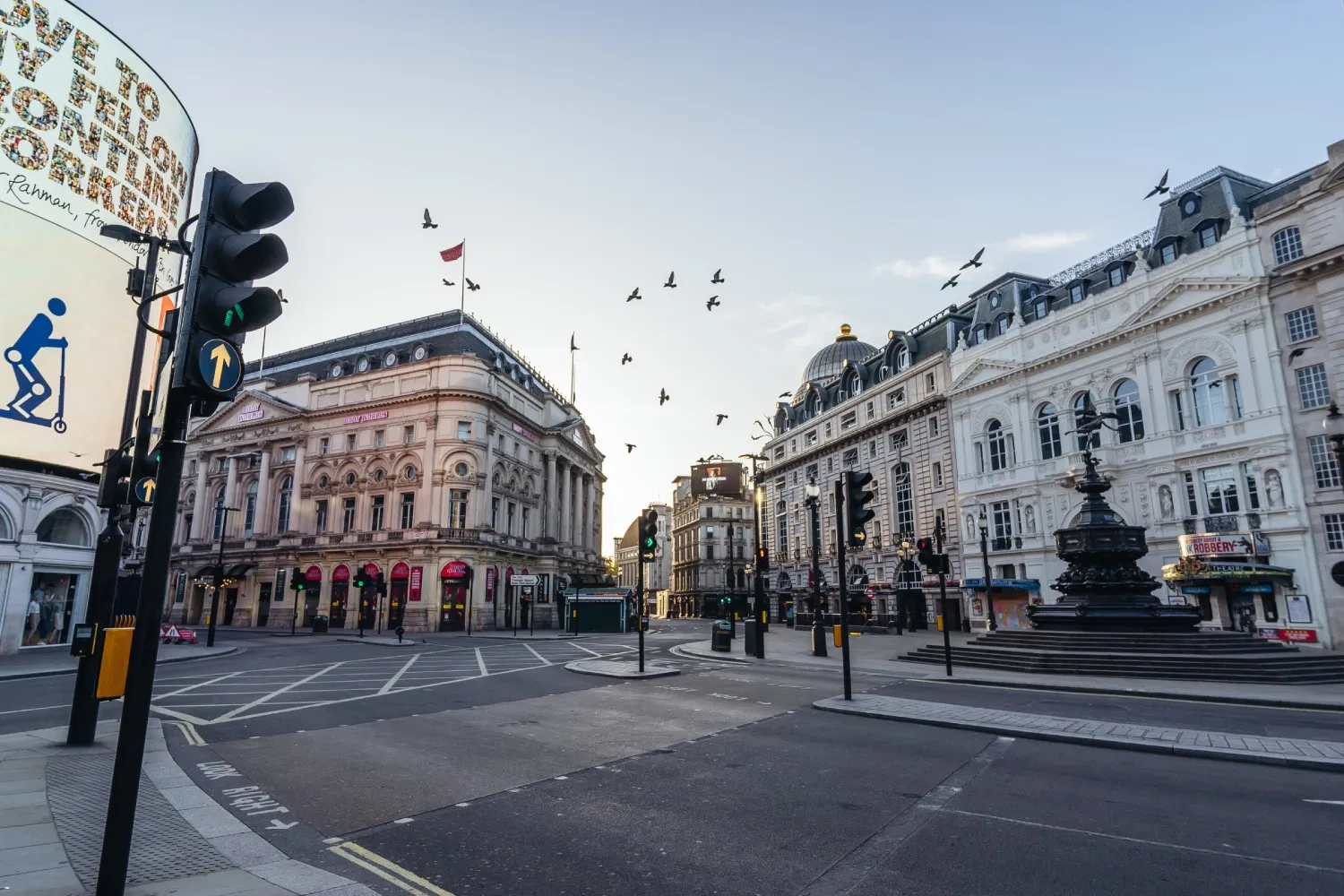 Piccadilly Circus Square during Pandemic