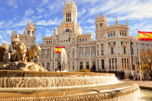 Cibeles fountain in Madrid, Spain