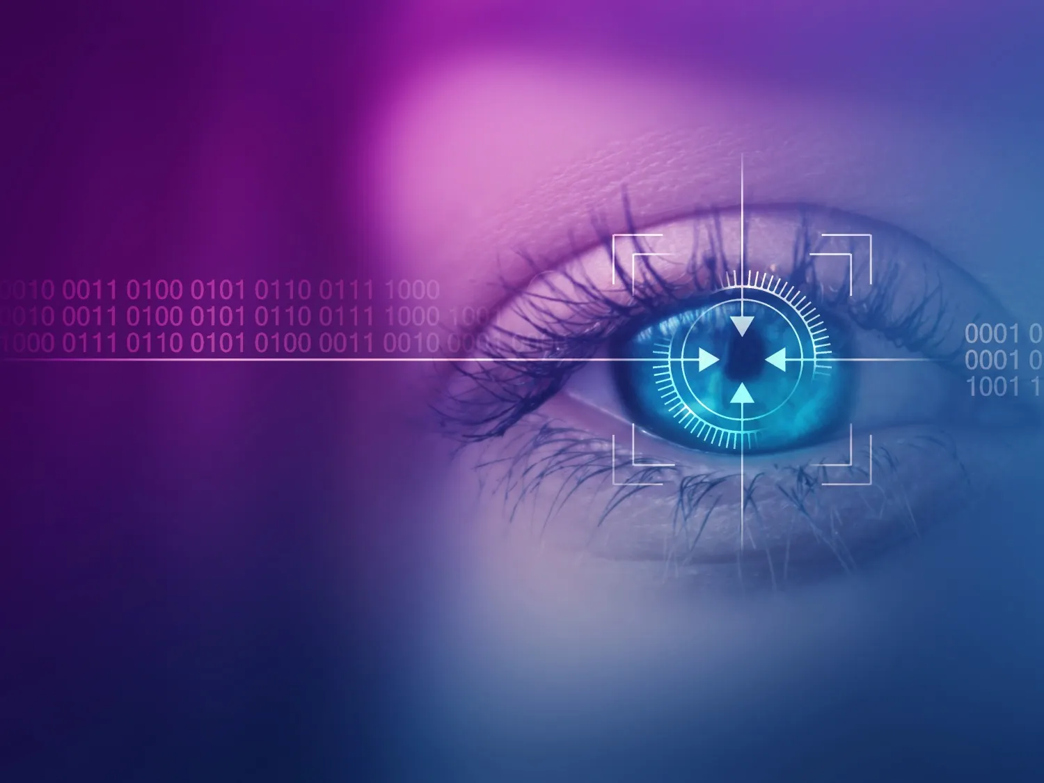 Biometric scan of eye concept
