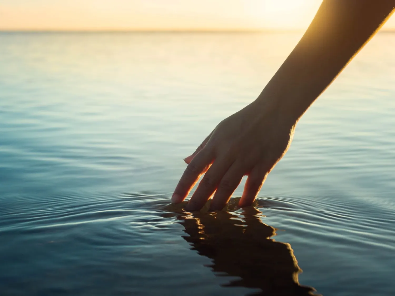 Hand in water