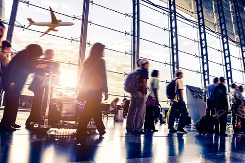People at an airport