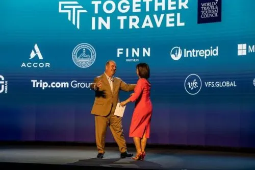Manfredi and Julia at stage