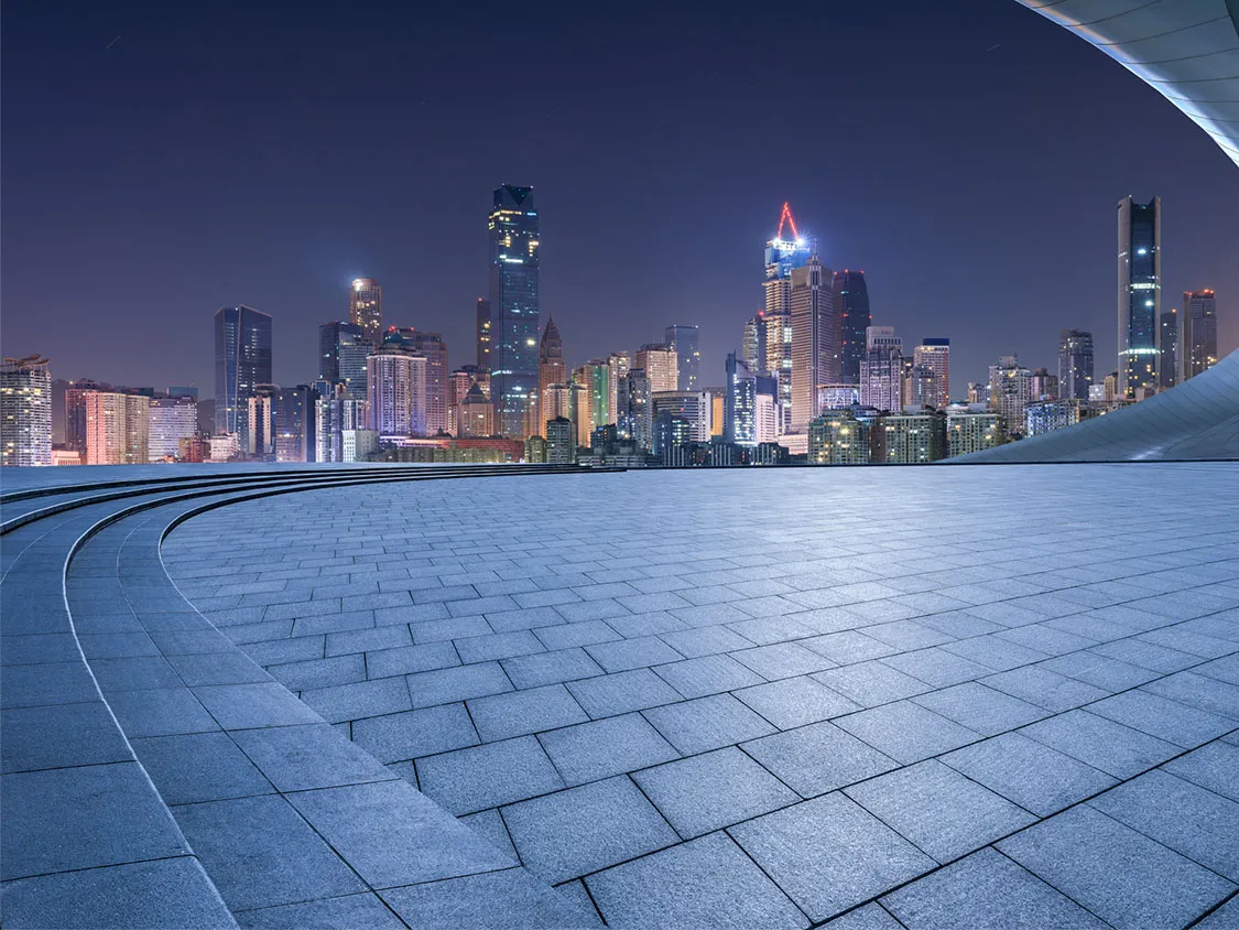 A city skyline