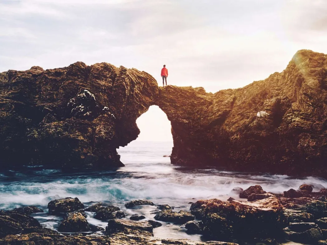 man over the rocks